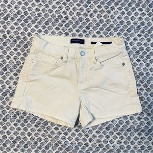 Banana Republic White Denim Mid-Rise 3” Shorts